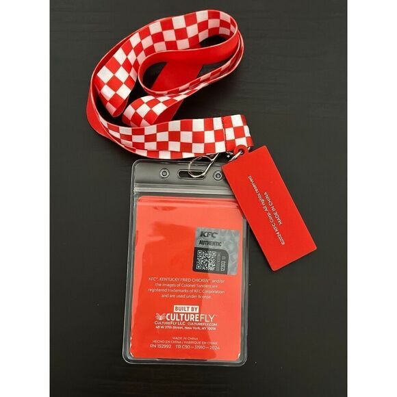 COPY - KFC Checkered Print Lanyard - Picture 2 of 2